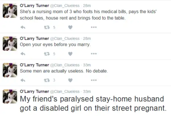 Paralysed stay-at-home husband gets a disabled girl on his street pregnant